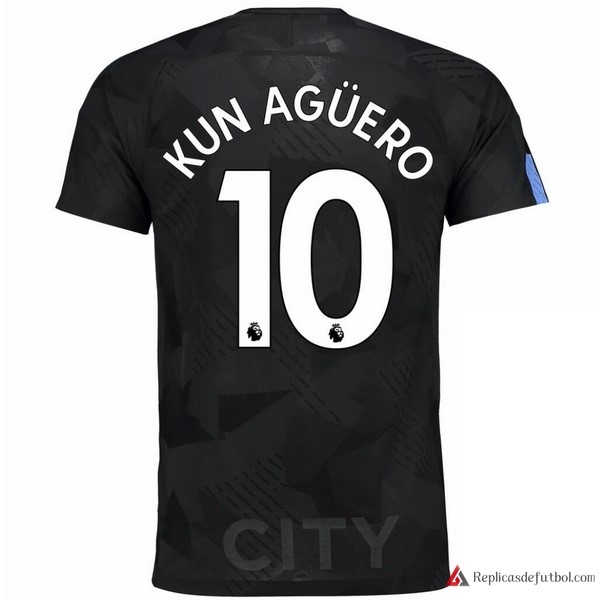 Camiseta Manchester City Tercera equipación Kun Aguero 2017-2018